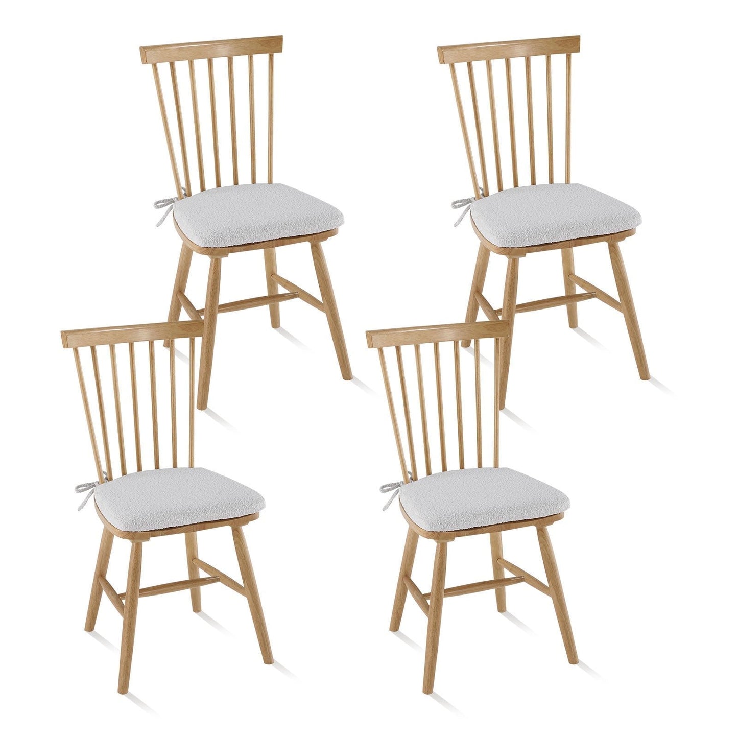 MALOL Wood Dining Chairs Windsor Chair for Kitchen,Dining Room,Set of 4,Natural