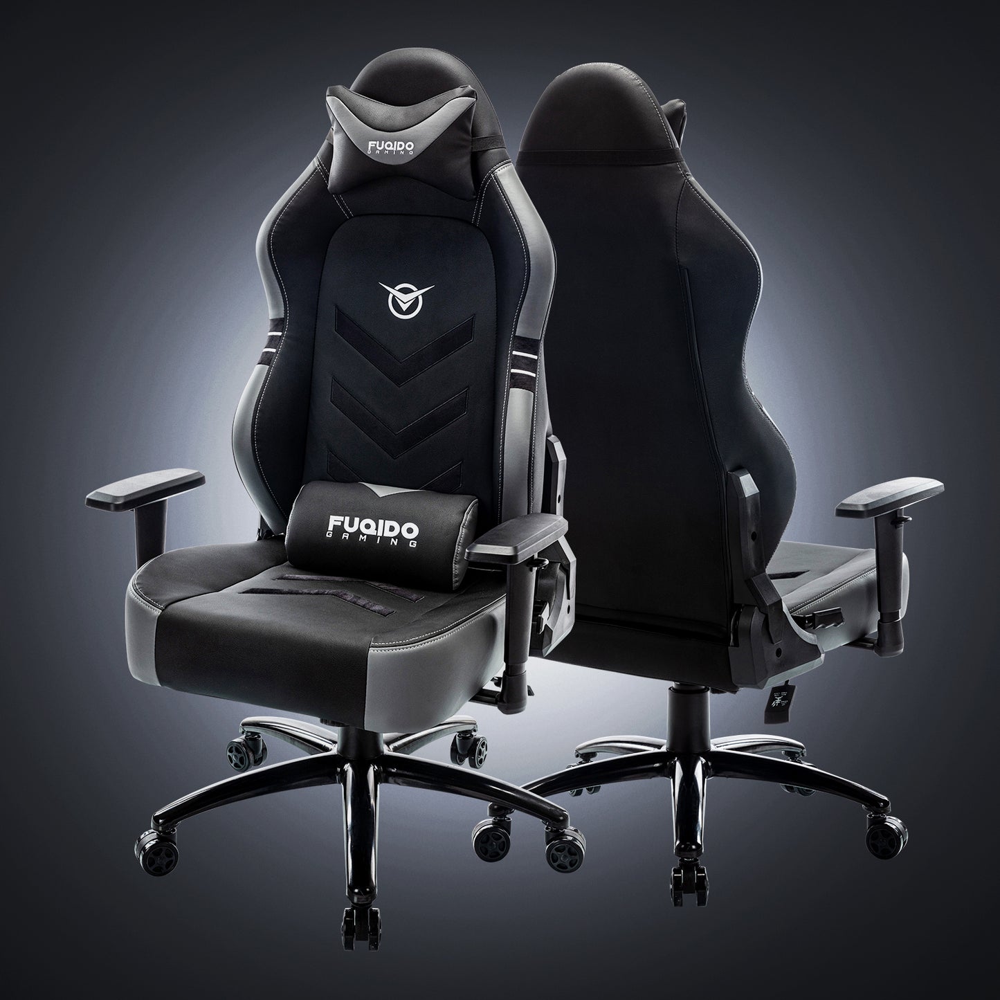 MALOL High-Back Gaming Chair PC Office Chair Computer Racing with Footrest Ergonomic Lumbar Support for Adult 1325-Grey