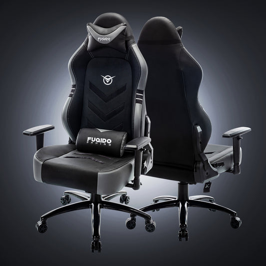 MALOL High-Back Gaming Chair PC Office Chair Computer Racing with Footrest Ergonomic Lumbar Support for Adult 1325-Grey
