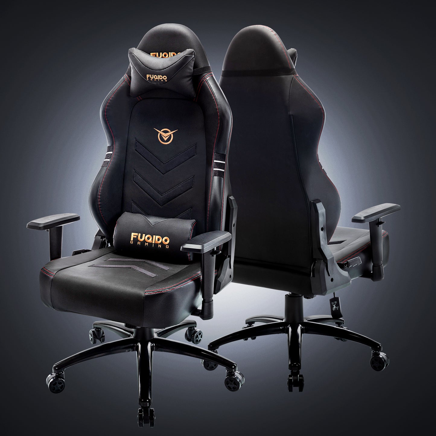 MALOL High-Back Gaming Chair PC Office Chair Computer Racing with Footrest Ergonomic Lumbar Support for Adult 1325-Black