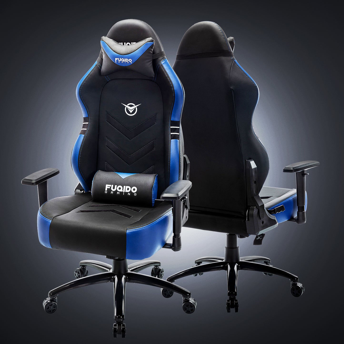 MALOL High-Back Gaming Chair PC Office Chair Computer Racing with Footrest Ergonomic Lumbar Support for Adult 1325-Blue