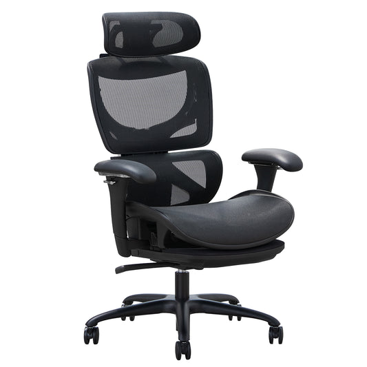 MALOL Ergonomic Mesh Office Chair, Lumbar Support Computer Chair with Wheels and 4D Adjustable Armrest, Swivel Task Chair5188-Black